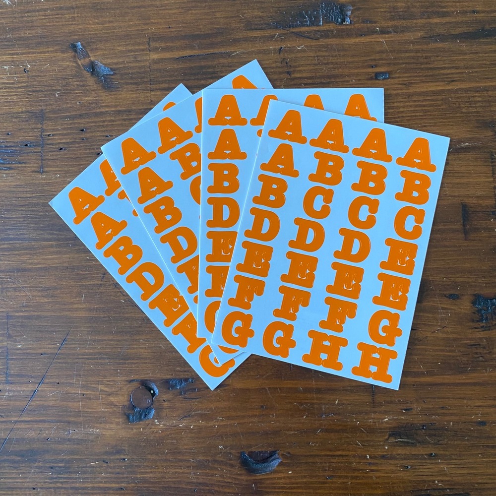 Creative Memories Orange Alphabet Sticker Sheets 4 Pack Scrapbooking Letters